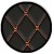 Black and Orange Diamond Car Mats