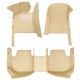 Beige Luxury Leather Diamond Car Mats