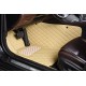 Beige Luxury Leather Diamond Car Mats