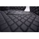 Black and Black Stitching Luxury Leather Diamond Car Mats