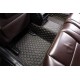 Black and Yellow Stitching Luxury Leather Diamond Car Mats