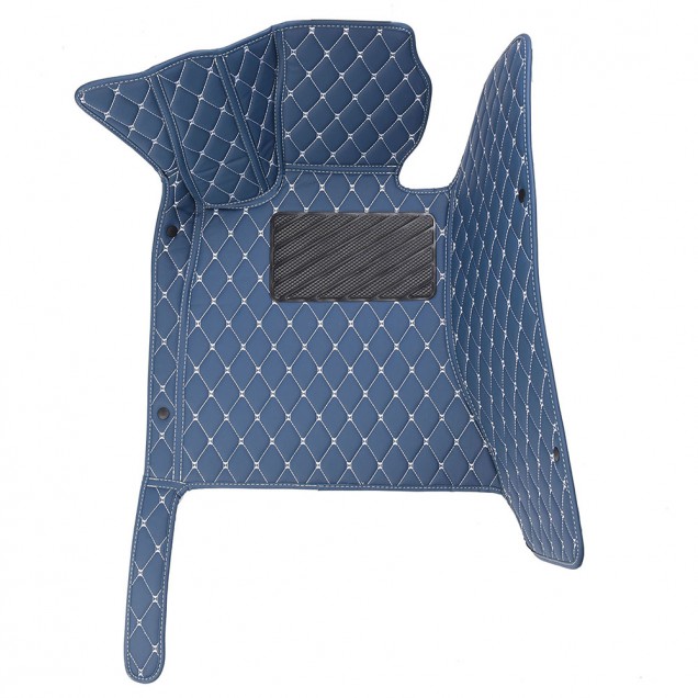 Blue Luxury Leather Diamond Car Mats