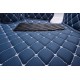 Blue Luxury Leather Diamond Car Mats