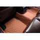 Brown Luxury Leather Diamond Car Mats