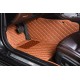 Brown Luxury Leather Diamond Car Mats