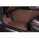 Dark Brown Luxury Leather Diamond Car Mats