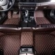 Dark Brown Luxury Leather Diamond Car Mats