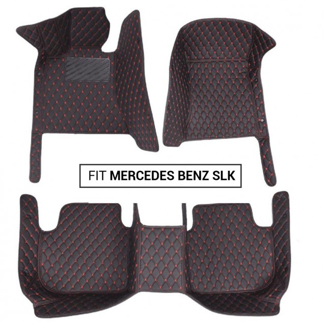 Mercedes Benz SLK Luxury Leather Diamond Stitching Car Mats