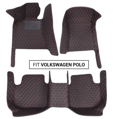 Volkswagen Polo Luxury Leather Diamond Stitching Car Mats