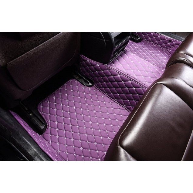 Purple Luxury Leather Diamond Car Mats