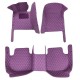 Purple Luxury Leather Diamond Car Mats