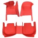 Red Luxury Leather Diamond Car Mats