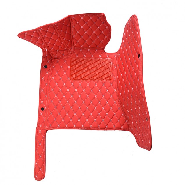 Red Luxury Leather Diamond Car Mats
