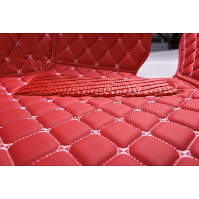 Red Luxury Leather Diamond Car Mats
