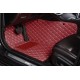 Wine Red Luxury Leather Diamond Car Mats