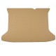 Beige Luxury Leather Diamond Trunk Base Mats