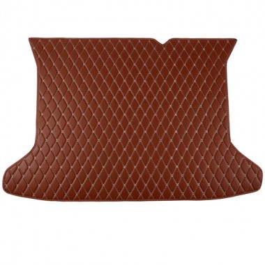 Brown Luxury Leather Diamond Trunk Base Mats