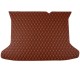 Brown Luxury Leather Diamond Trunk Base Mats