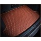 Brown Luxury Leather Diamond Trunk Base Mats