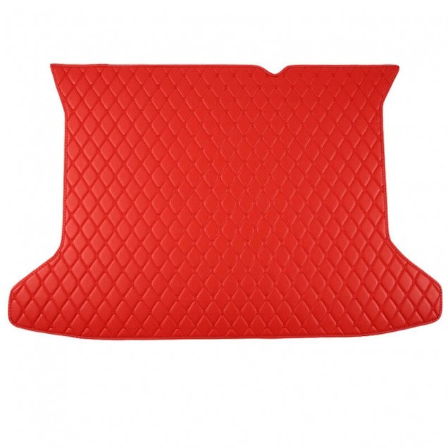 Red Luxury Leather Diamond Trunk Base Mats