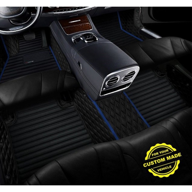 Dark Blue Hybrid Line Series Premium Car Mats