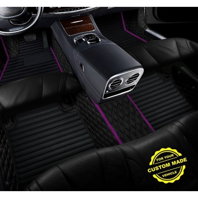 Purple Hybrid Line Series Premium Car Mats