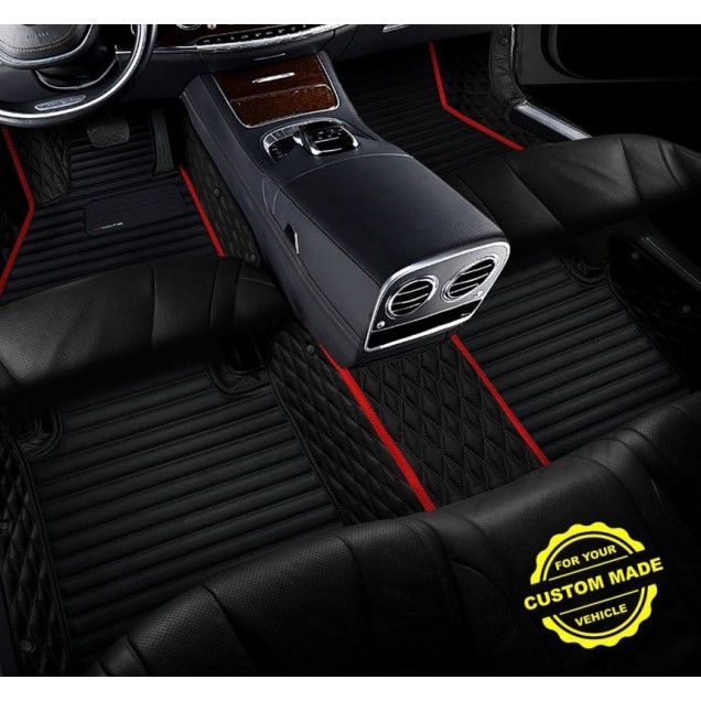 Red Hybrid Line Series Premium Car Mats