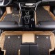Beige and Grey Double Layer Premium Diamond Car Mats