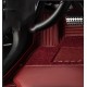 Maroon Double Layer Premium Stripe Car Mats