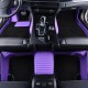 Purple and Black Double Layer Premium Stripe Car Mats