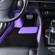 Purple and Black Double Layer Premium Stripe Car Mats