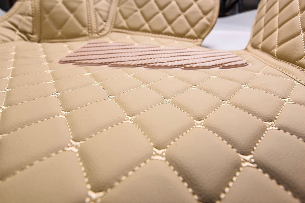 Beige Luxury Leather Diamonds Car Floor Mats Beige Luxury Leather Diamonds Car Floor Mats