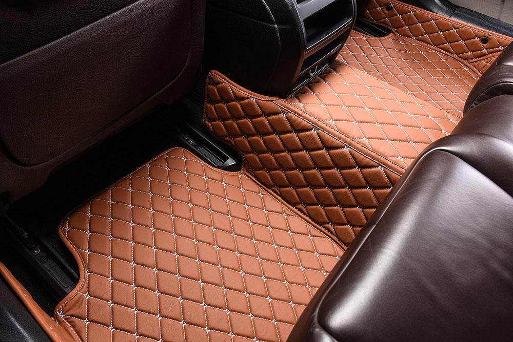 Brown Custom Diamonds Car Mats