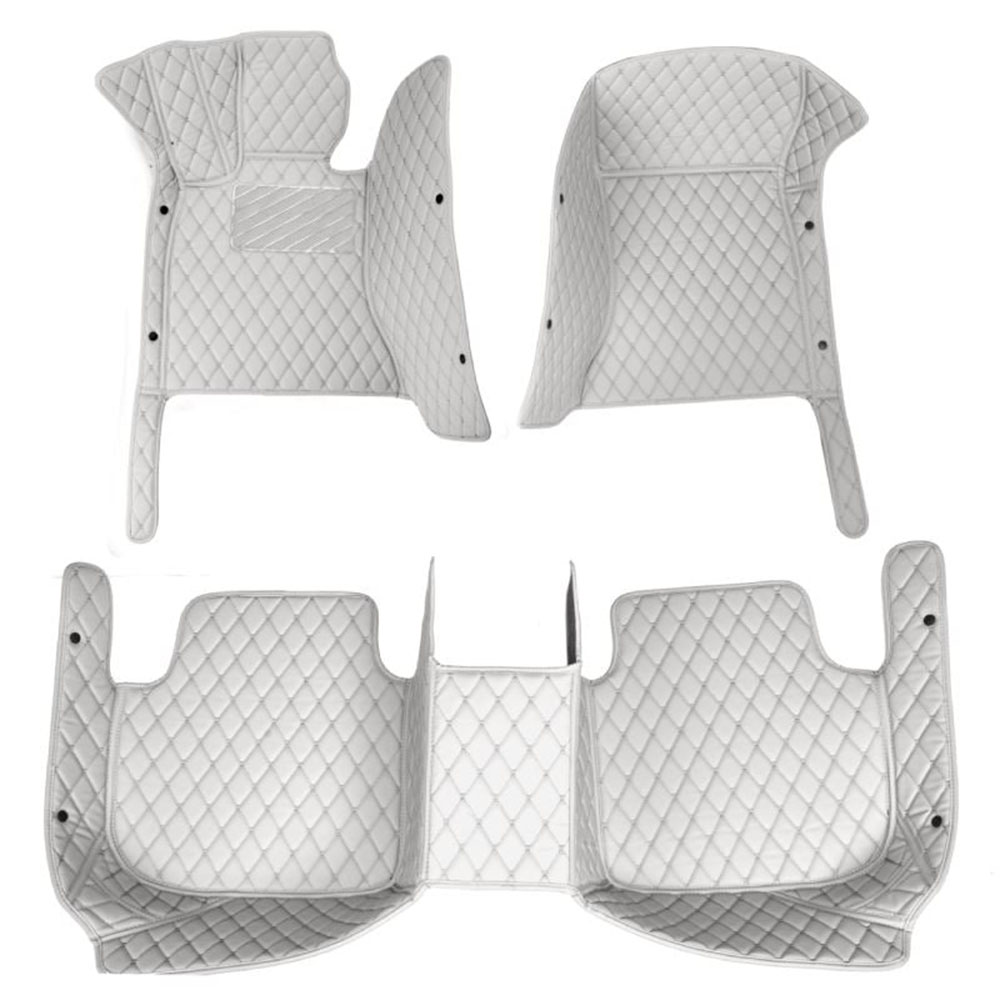 Grey Luxury Leather Diamond Car Mats for Renault Fluence