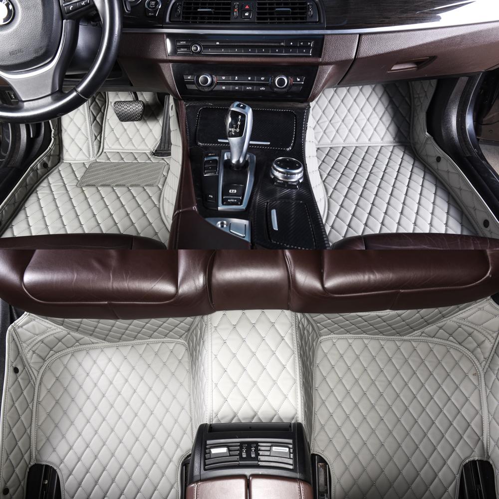 Grey Luxury Leather Diamonds Car Mats
