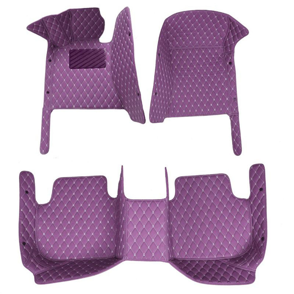 Purple Luxury Leather Diamond Car Mats for Renault Fluence