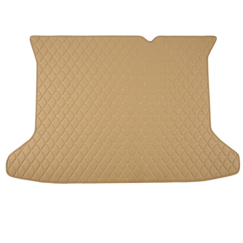 Beige Luxury Leather Diamond Trunk Base Mats