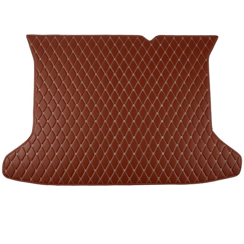 Brown Luxury Leather Diamond Trunk Base Mats