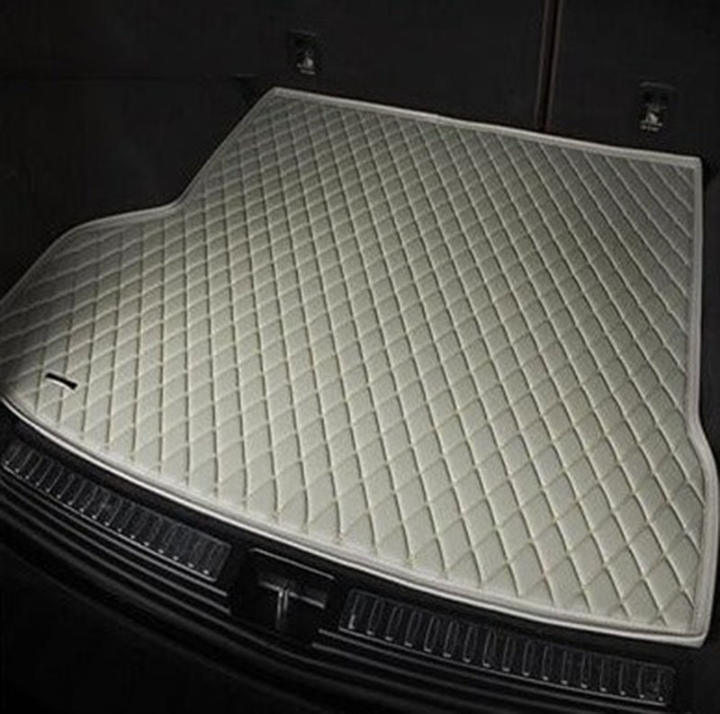 Grey Luxury Leather Diamond Trunk Base Mats