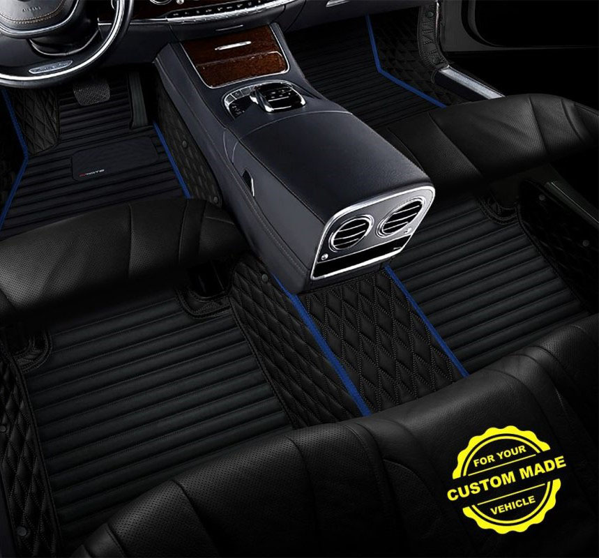 Dark Blue Hybrid Line Series Premium Car Mats Dark Blue Hybrid Line Series Premium Car Mats