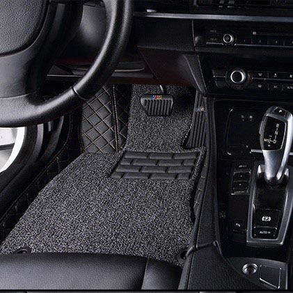 Wine Red Luxury Leather Diamond Car Mats