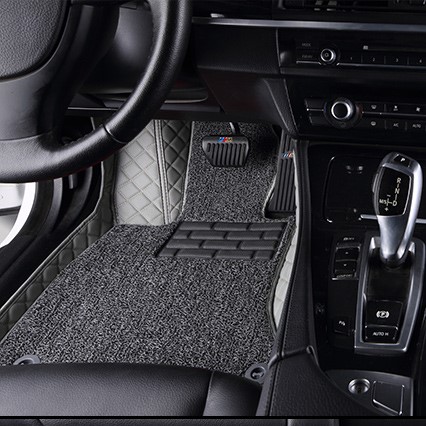 Wine Grey Luxury Leather Diamond Car Mats Wine Grey Luxury Leather Diamond Car Mats