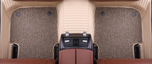 Beige and Grey Double Layer Premium Stripe Car Mats Beige and Grey Double Layer Premium Stripe Car Mats