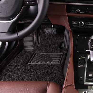 Black Double Layer Premium Stripe Car Mats